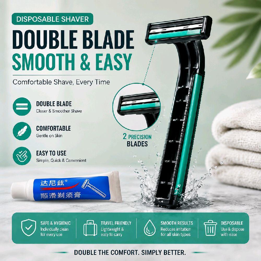 Disposable shaver and Cream travel kit