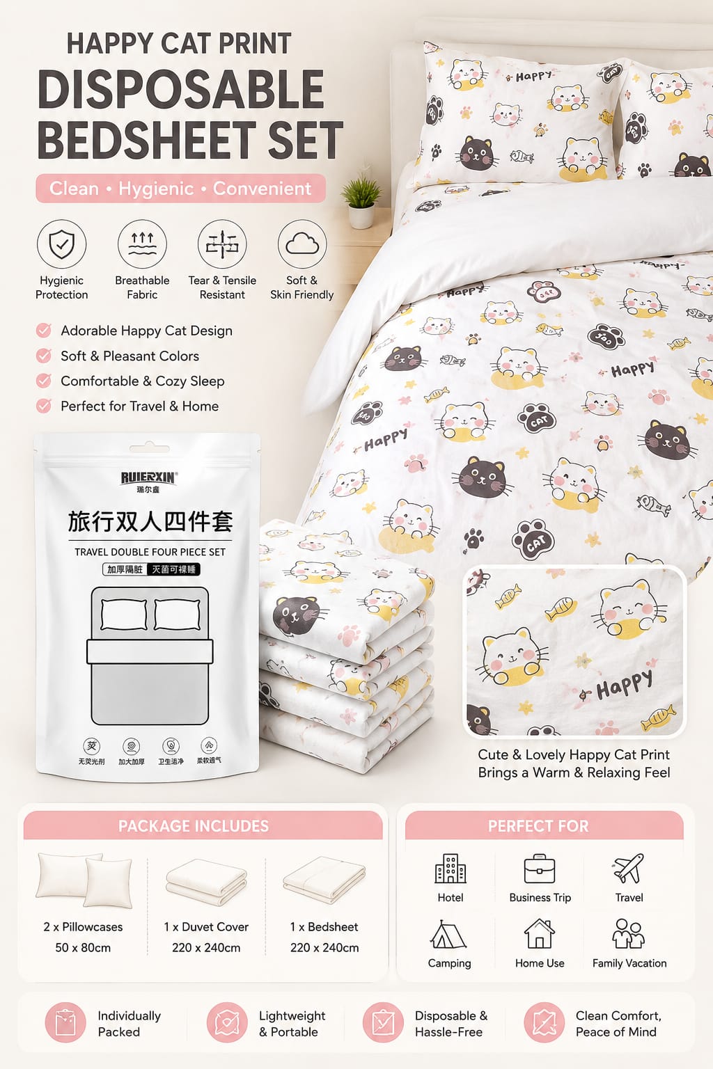 Disposable Bedsheet Set