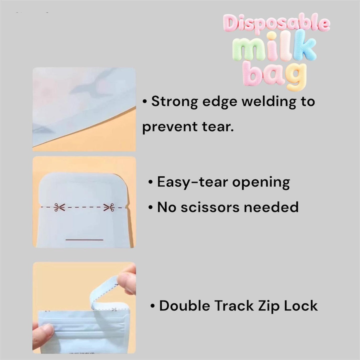 60 Pcs Disposable Milk Powder Bag