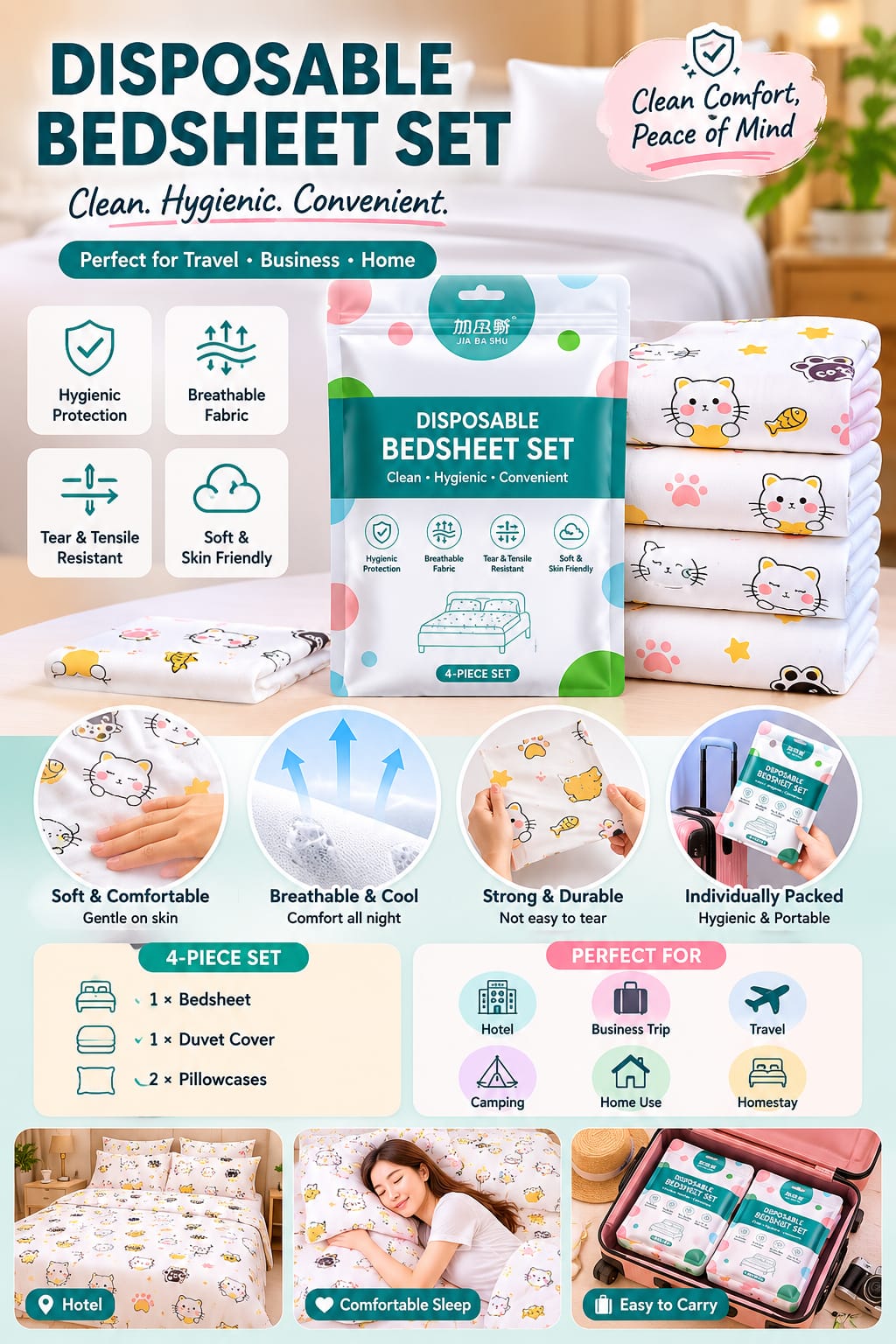 Disposable Bedsheet Set
