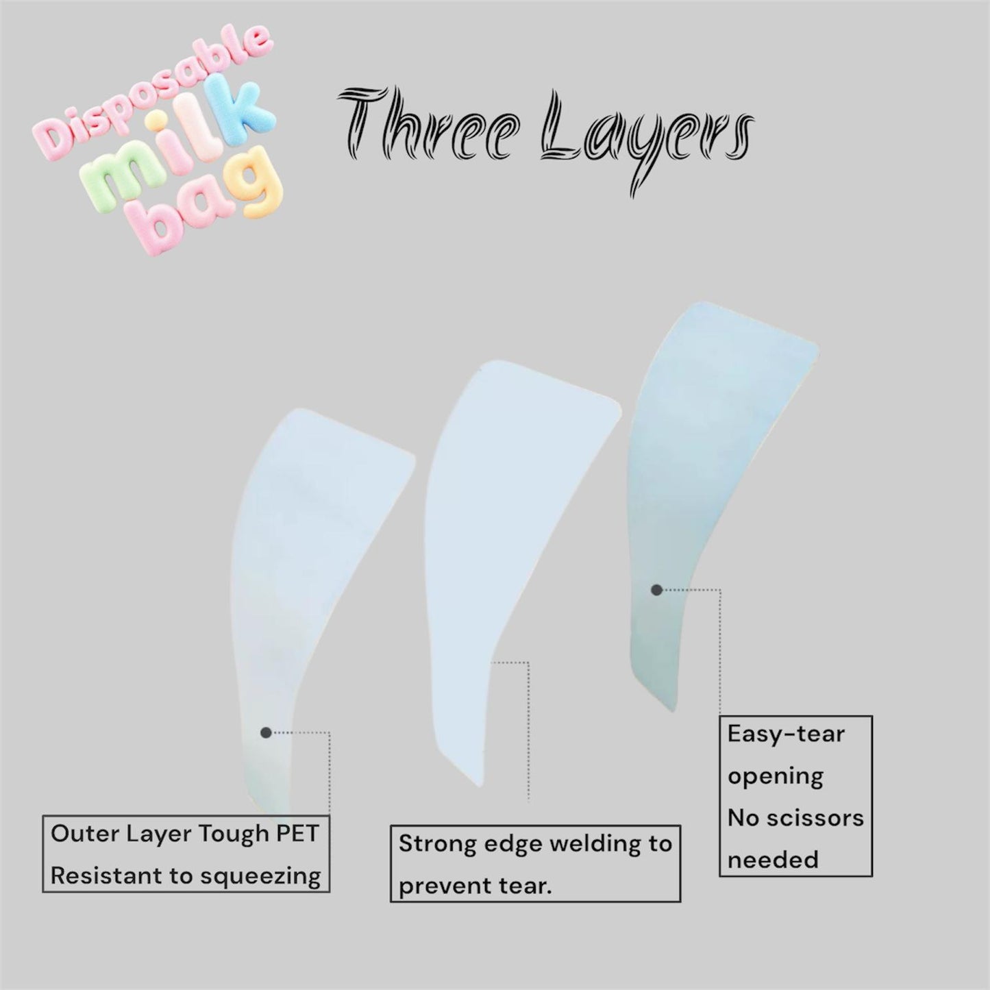 60 Pcs Disposable Milk Powder Bag