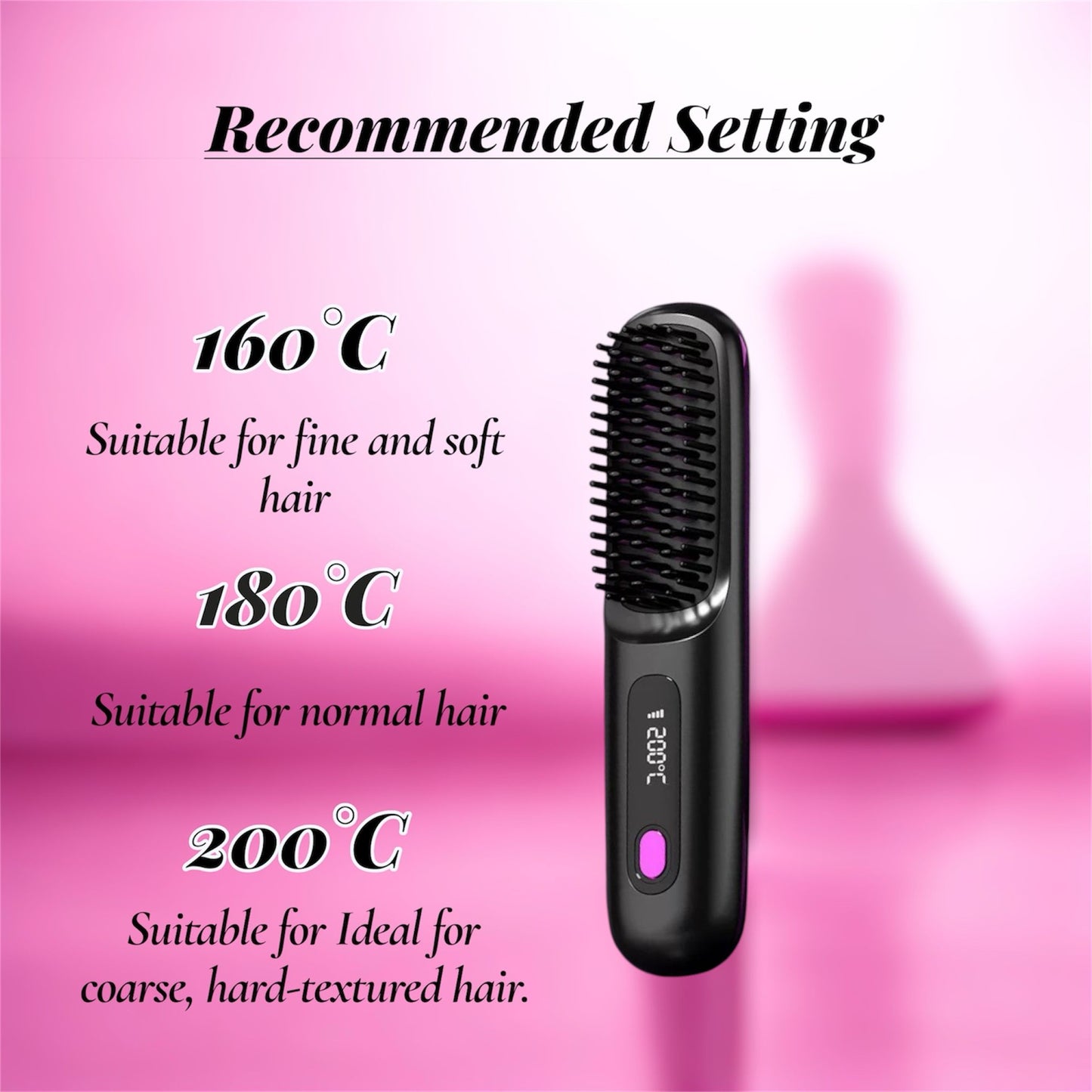 Cordless Hair Straightening Comb