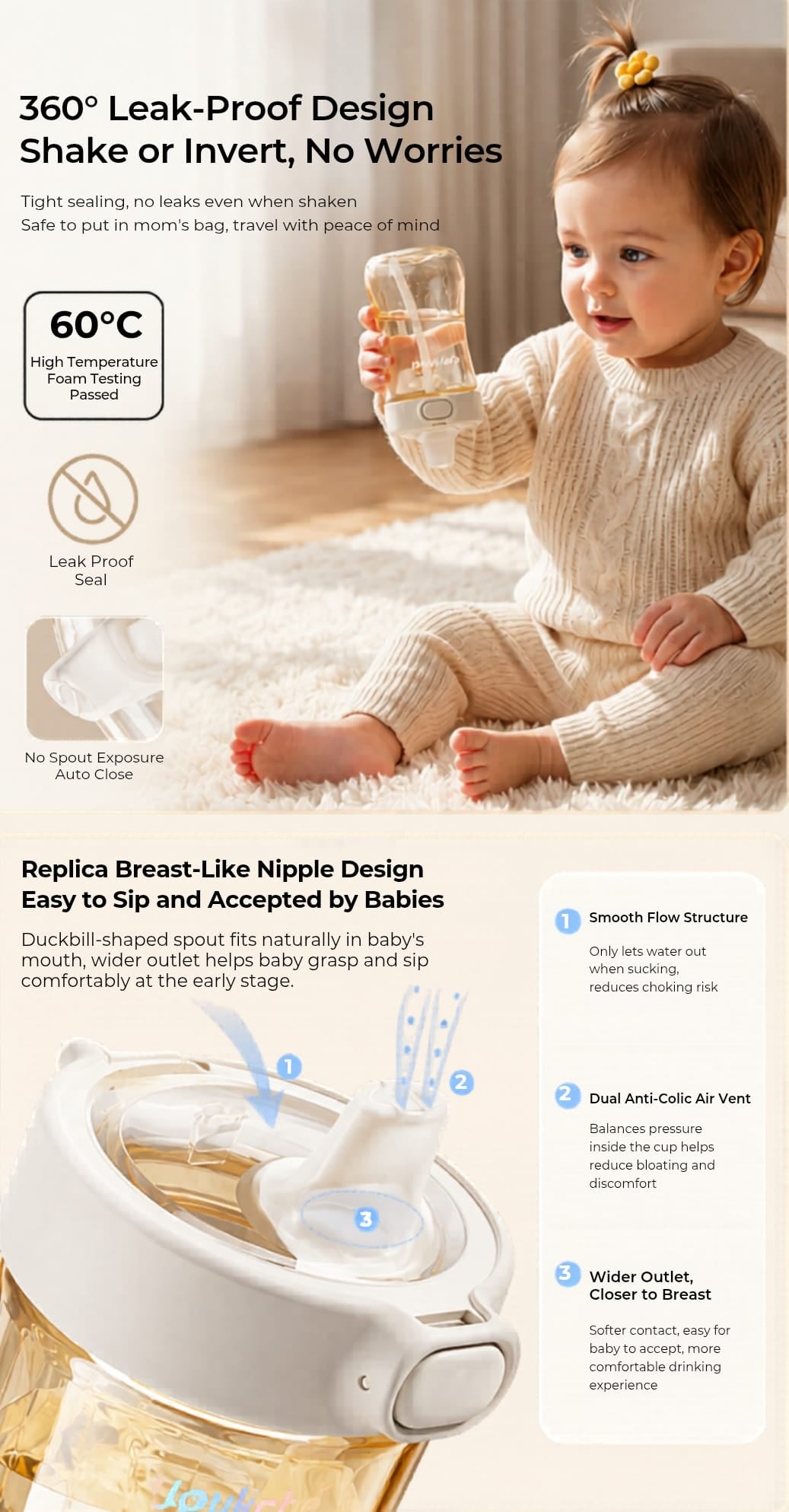Leak Proof Baby Milk Bottle