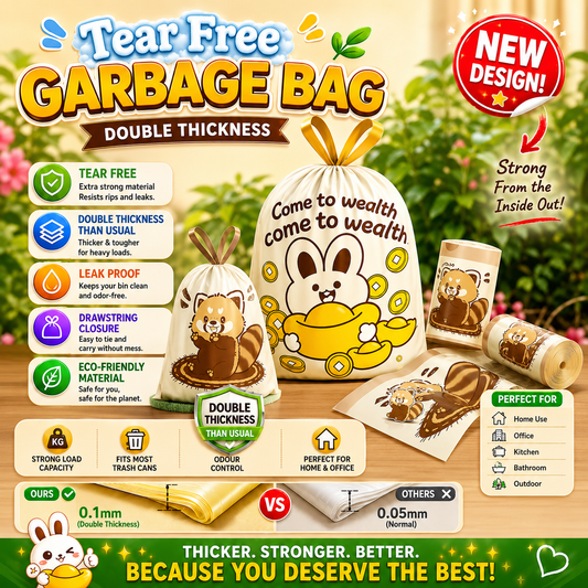 30Pcs Tear Free Extra Thick Garbage Bag