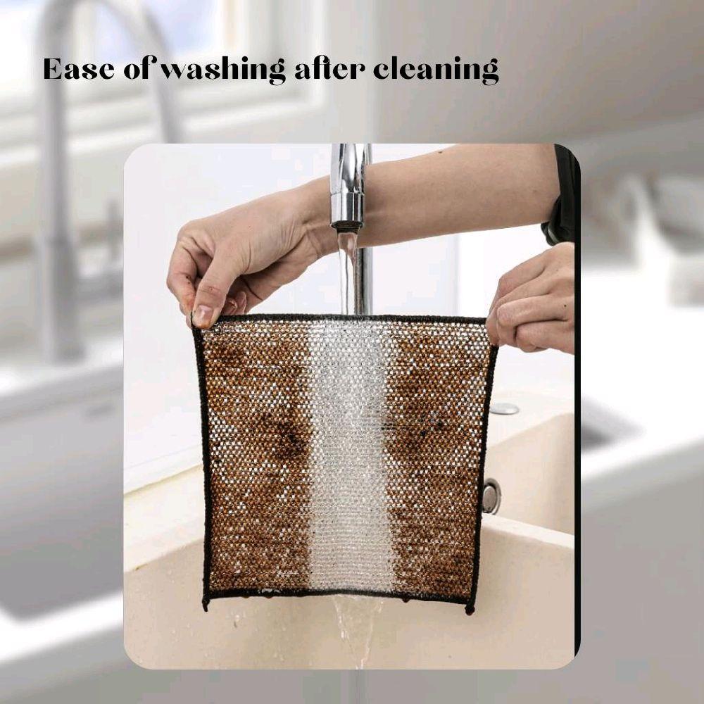 Double Layer Steel Mesh Dishcloths - 5 Pieces