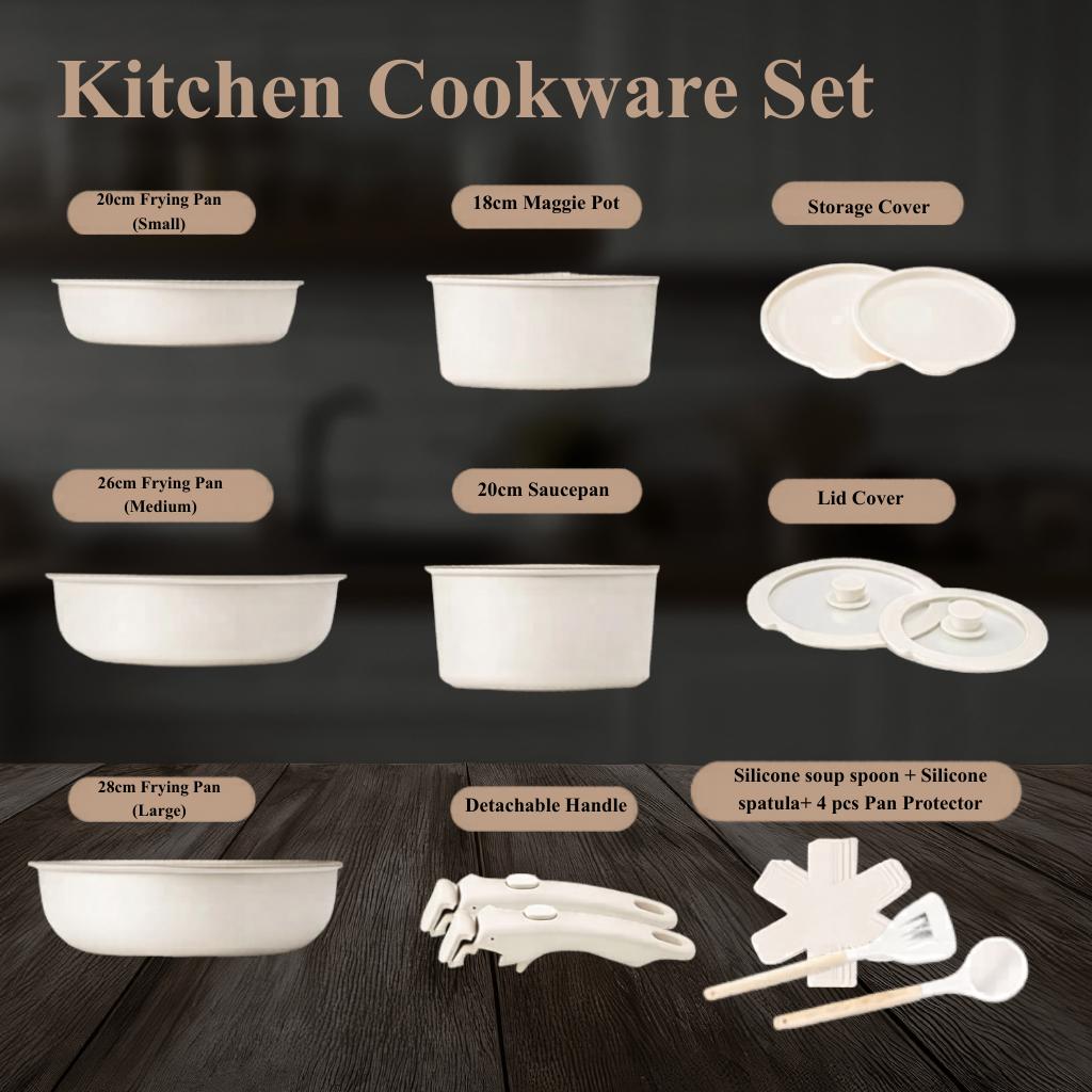17pcs Ceramic Non-Stick Cookware Set