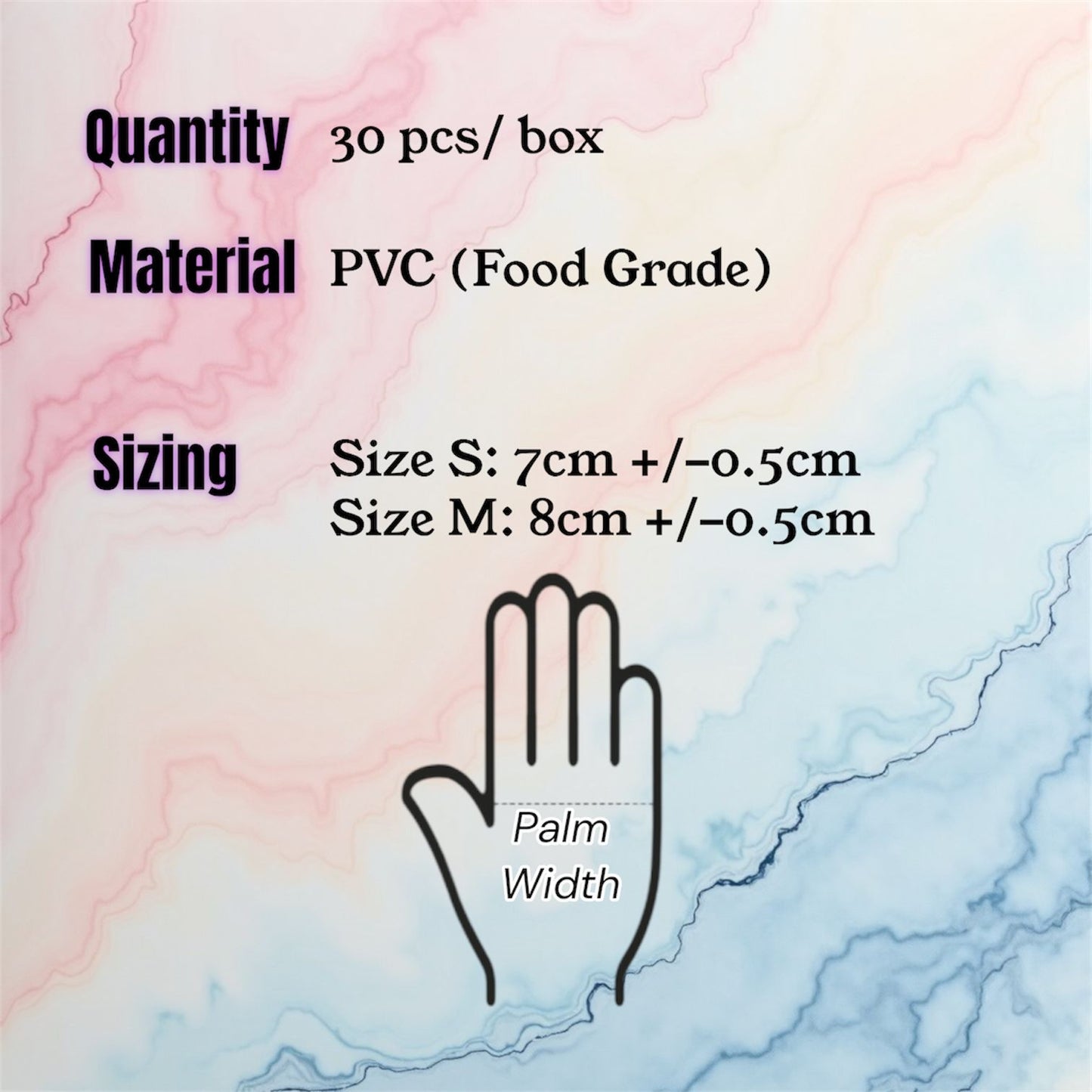 Food Grade Disposable Gloves - 30 Pieces